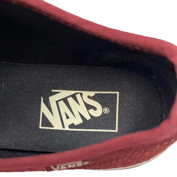 VANS OLD SKOOL Retro Low Top Sk8 Shoes Women 7‎ Burgundy Textured Suede Sneakers - Picture 7 of 14